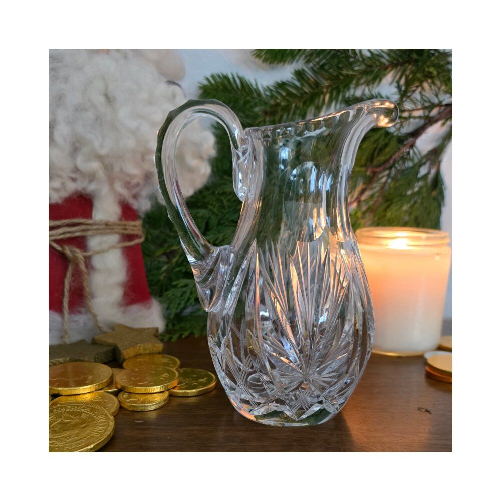 Antique American Brilliant Cut Glass Small Pitcher – 6" – ABP
