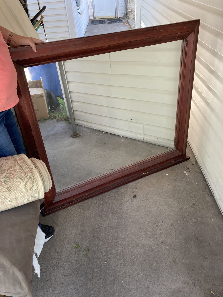 Beautiful framed mirror.