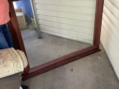 Beautiful framed mirror.