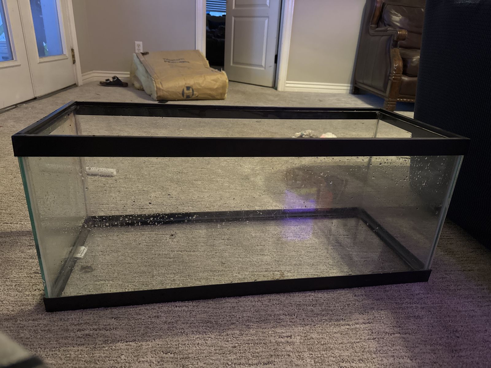 20 gallon long glass tank and lid