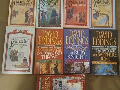 David Eddings Fantasy Book Lot: The Belgariad, The Elenium, and Belgarath the Sorcerer (8 Books)