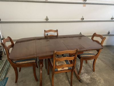 Duncan Phyfe Dining Table Set Mid-Century - Restoration Project