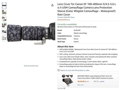 Waterproof Lens Cover