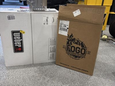 Weber Rapidfire Chimney Starter w/ Fogo Premium Hardwood Lump Charcoal - New Grilling Set