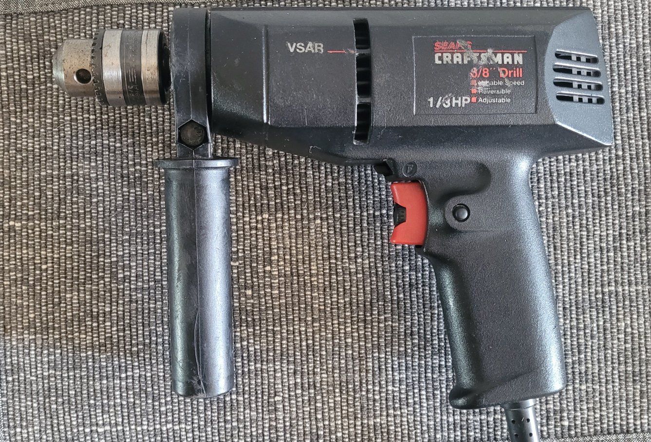Vintage Sears Craftsman 3/8-inch corded drill