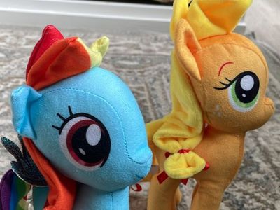 My little pony rainbow dash and apple blossom plush stuffed animals