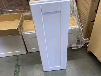 Hampton Bay Shaker 12 in. W x 12 in. D x 36 in. H Assembled Wall Kitchen Cabinet in Satin White