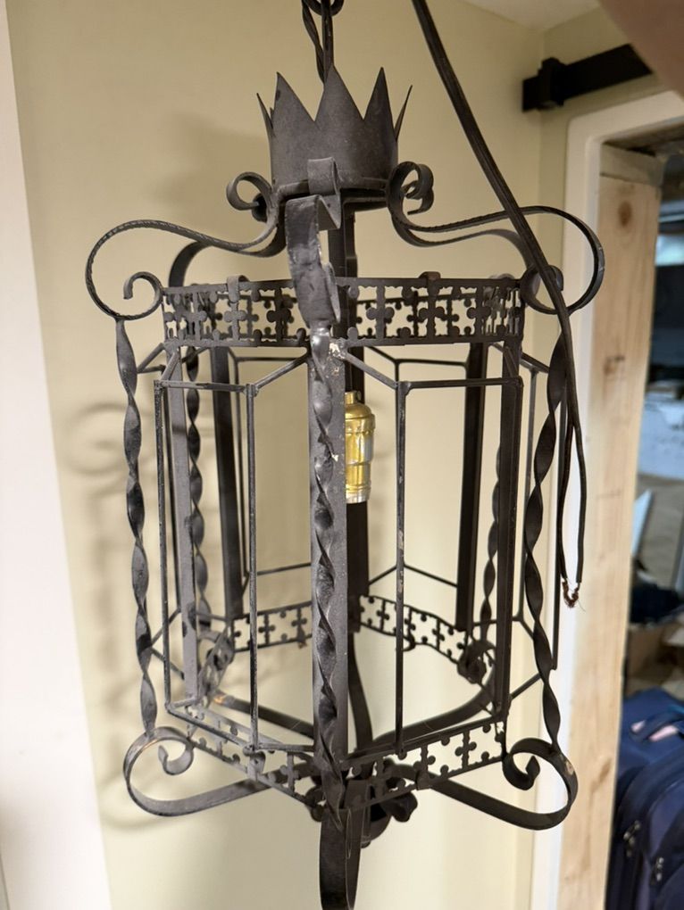 Black Wrought Iron Ceiling Light