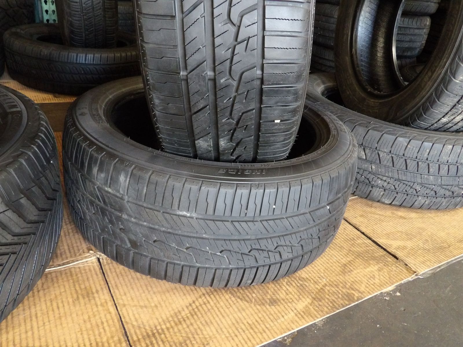 235/45R18 SUMITOM HTR PO3 A/S PAIR OF TWO USED TIRES
