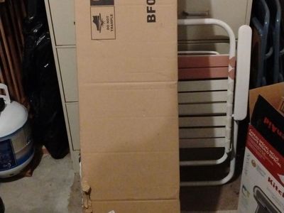 Unopened full size bed frame with LED lights.