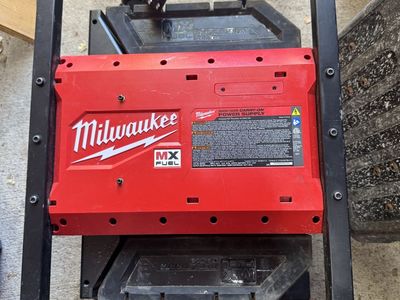 Milwaukee MX Fuel 3600W/1800W Carry-On Power Supply includes two batteries