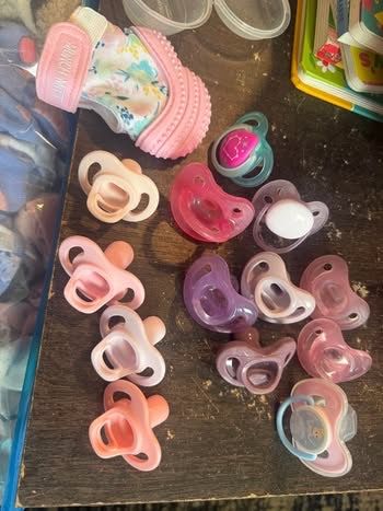15 Pacifiers - 0-3 Month Pink And Purple