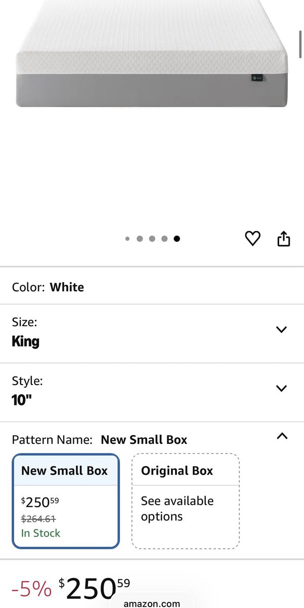 Zinus 10 Inch Green Tea Essential Memory Foam Mattress [New Version], King,