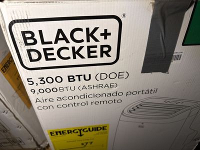 New In Box, Black And Decker, portable air conditioner with remote control