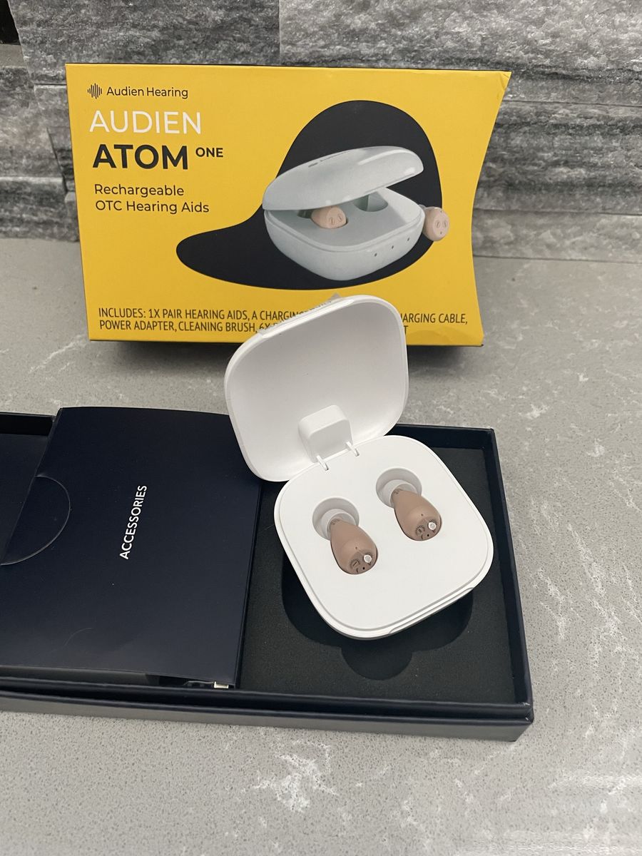 Audien Hearing Atom One Rechargeable OTC Hearing Aids Set
