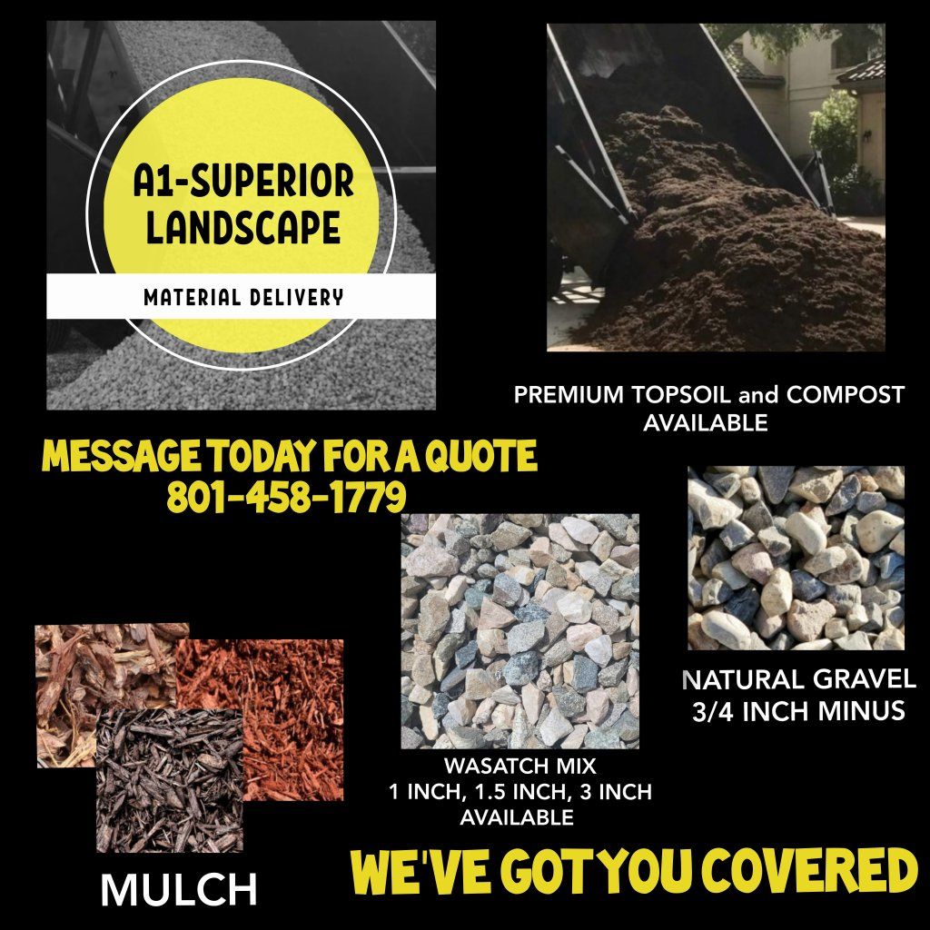 GRAVEL,  DECORATIVE ROCK, TOPSOIL, COMPOST, MULCH