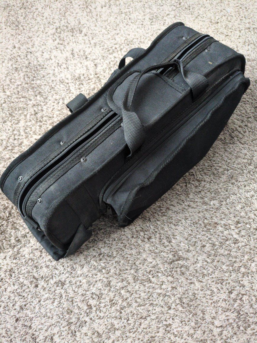 Protec Black Fabric trumpet Instrument Case with Zippers & Carry Handle