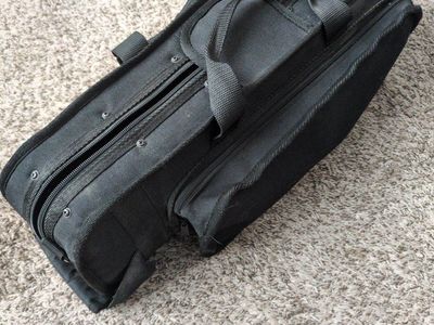 Protec Black Fabric trumpet Instrument Case with Zippers & Carry Handle