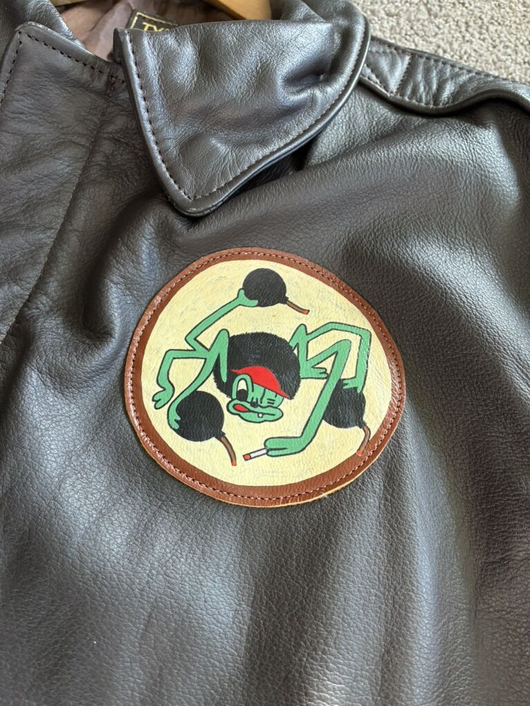 A-2 FLight jacket Leather Bomber Group 452nd