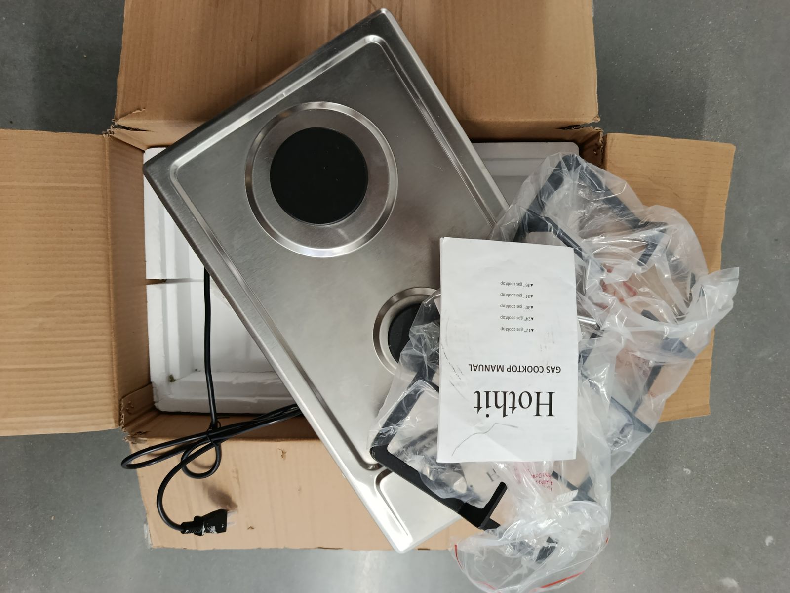 Hothit 2 Burner Propane Gas Cooktop, 12" Inch LPG/NG | Open Box