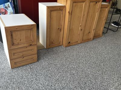 New - custom Knotty Alder cabinet set