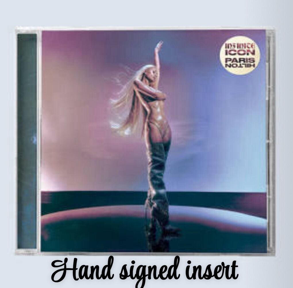 Paris Hilton-HAND SIGNED Infinite Icon Glitter CD