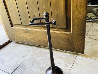 Freestanding Toilet Paper Holder Oil-Rubbed Bronze Finish Decorative Base