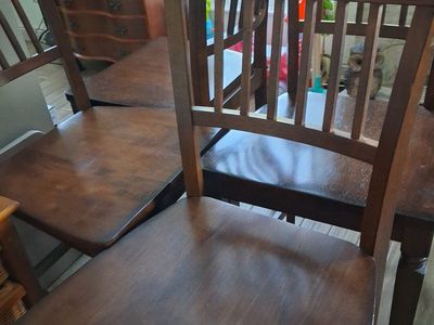6 Wood Kitchen Chairs