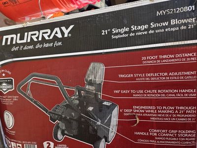 New in box Murray MYS2120801 snow blower