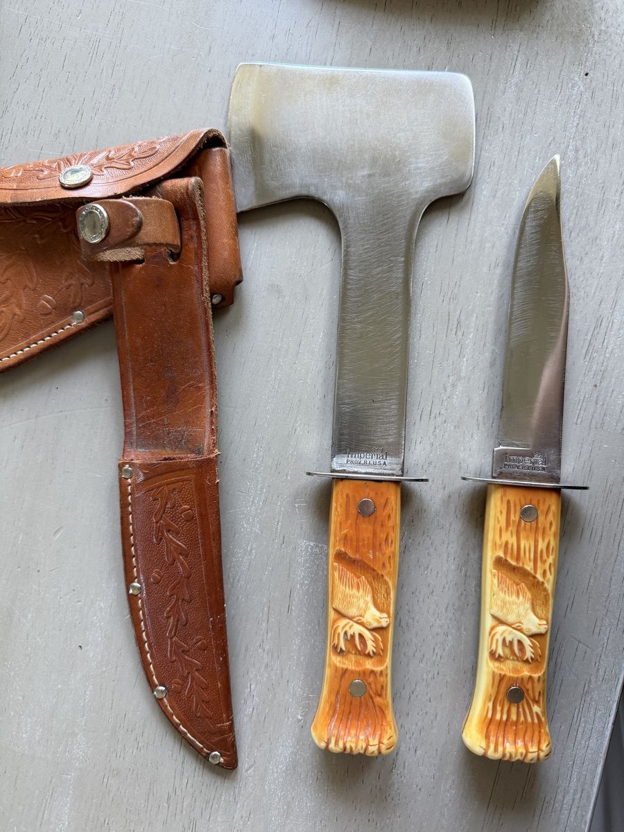 Vintage Imperial hatchet and knife set!