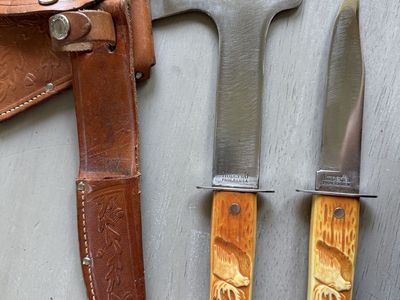 Vintage Imperial hatchet and knife set!