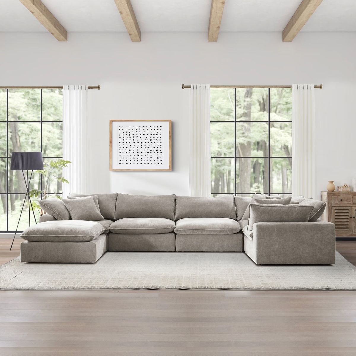 LABOR DAY SALE — SEREEN 6-PIECE FABRIC MODULAR SECTIONAL — ONLY $1,599!