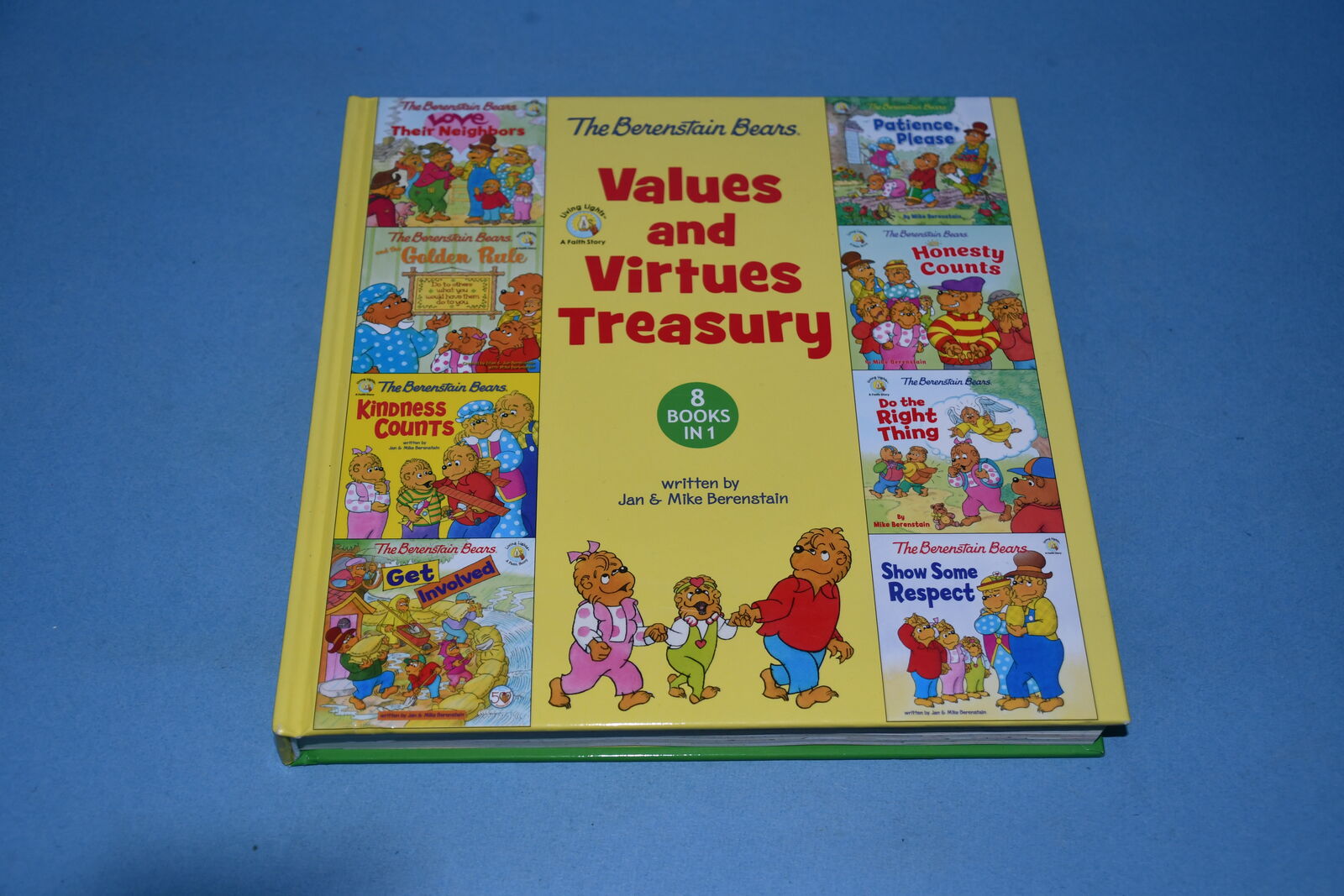 THE BERENSTAIN BEARS HARDCOVER BOOK of "VALUES & VIRTUES" ~ 8 BOOKS in 1 ~ NO NAMES or WRITING