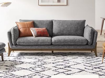 Remi Sofa - Grey (Castlery) Sofa and Ottoman