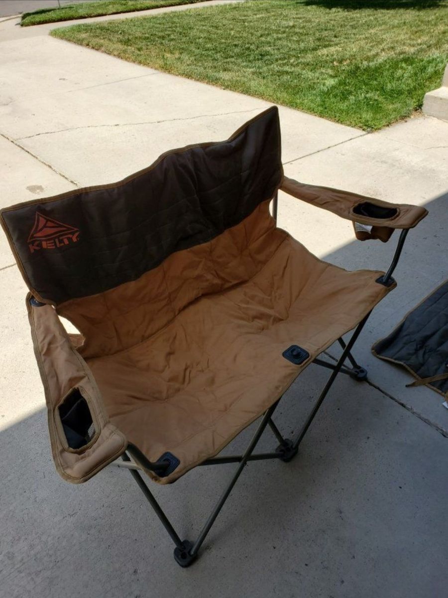Kelty Loveseat Folding Camp Chair - Brown/Black, Double-Wide