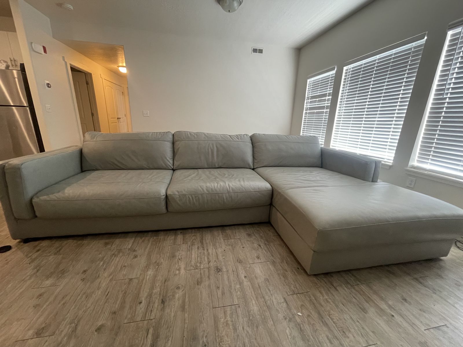 Leather sectional 