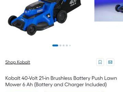 Kobalt 40-Volt Max 21-in Brushless Cordless Lawn Mower with Battery and Charger