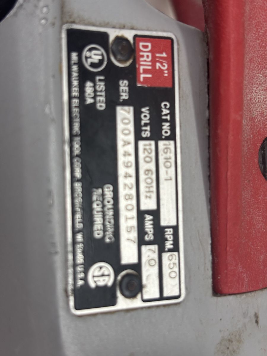 Milwaukee 1/2” Drill