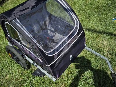 Ready-to-Ride! with Coupler Retrospec Rover Kids Bicycle Trailer Double Passenger Children’s Foldable