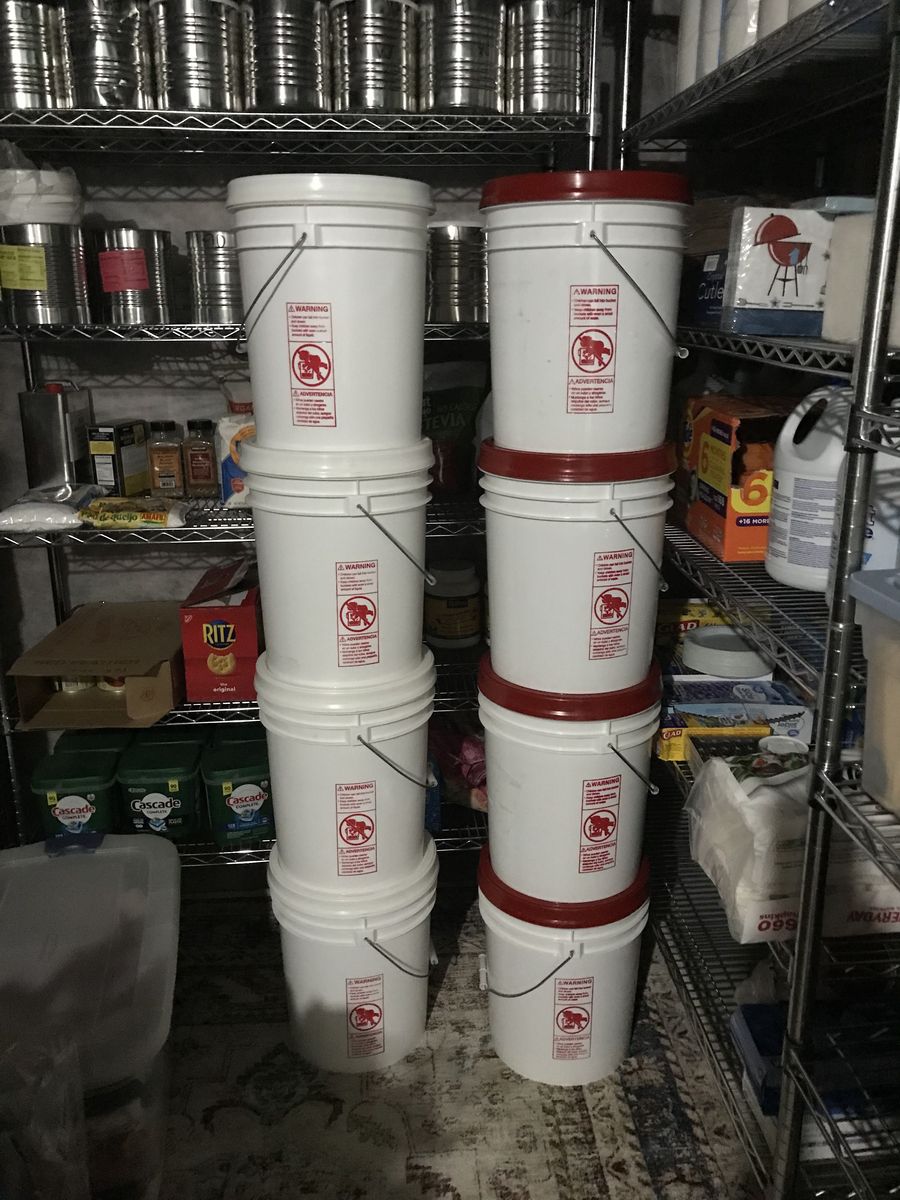 5-Gallon Bucket with Airtight Screw on Lid. Made in USA