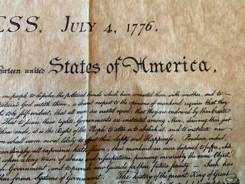 Declaration of Independence – Antique Parchme