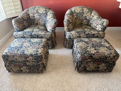 LoveSeat w/ Double Chairs And Ottoman