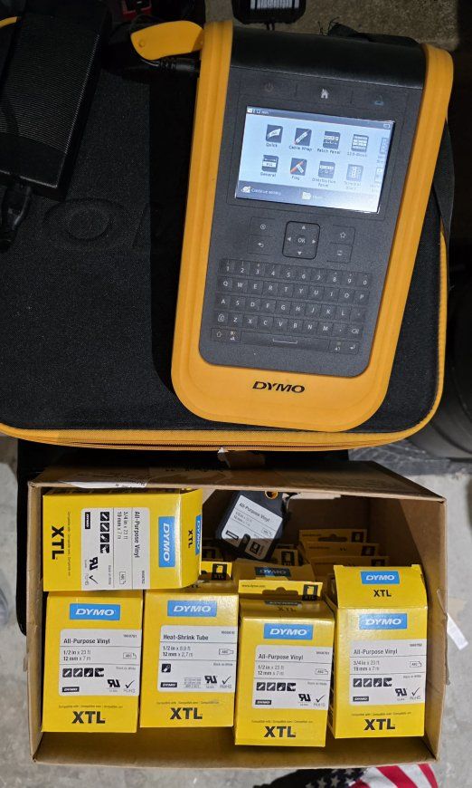 Dymo XTL 500 Label Maker Kit w/ Hard Case & XTL Labels - All-Purpose Vinyl & Heat-Shrink