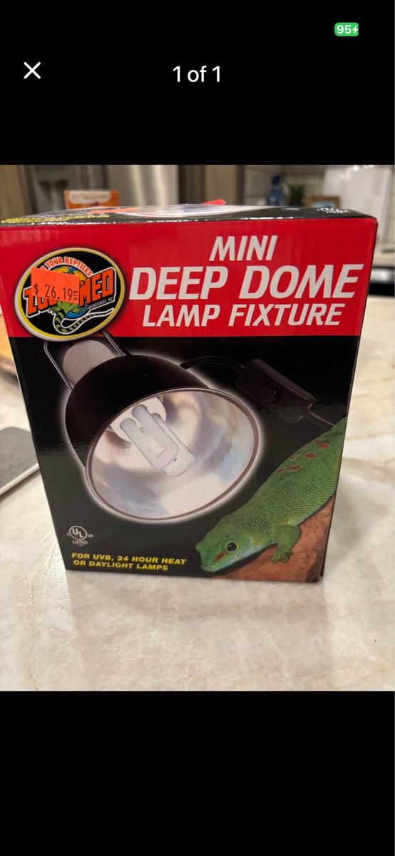 ZOO MED MINI DEEP DOME LAMP FIXTURE ONLY