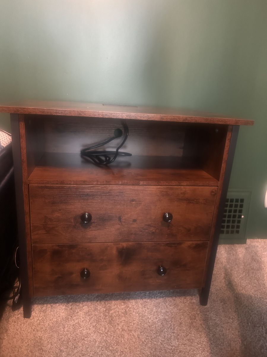 Nightstand BRAND NEW Solid wood and metal frame