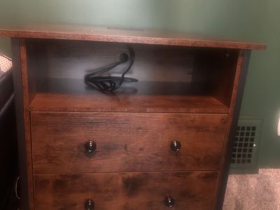 Nightstand BRAND NEW Solid wood and metal frame