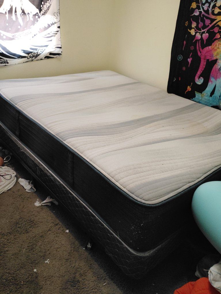 Queen size Mattress and Box Spring Set - Used Condition, Ready for a New Home