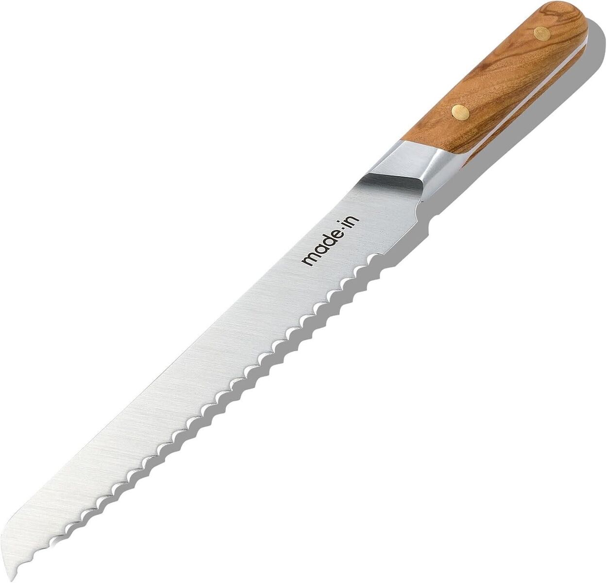 9in Made In Bread Knife - Olive Wood Handle