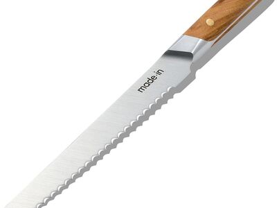 9in Made In Bread Knife - Olive Wood Handle