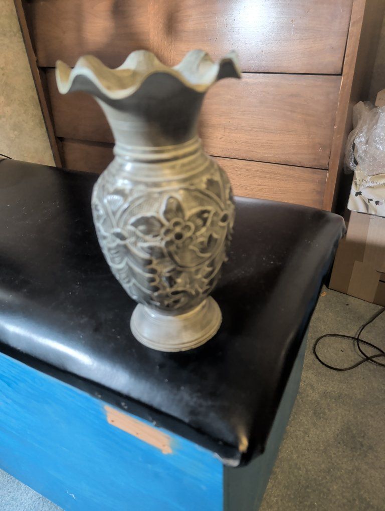 Pewter vase